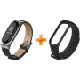 Фітнес-трекер Xiaomi Mi Band 3 MiJobs PU Чорний / Срібло